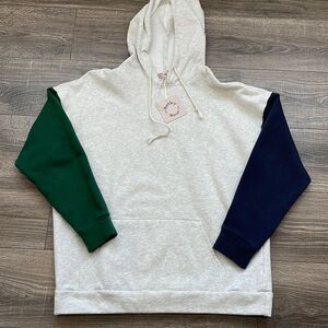Bailey Rose Colorblock (Green/Blue) Hooded Pullover Size Medium
